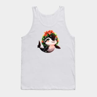 Cute Orca Drawing Tank Top